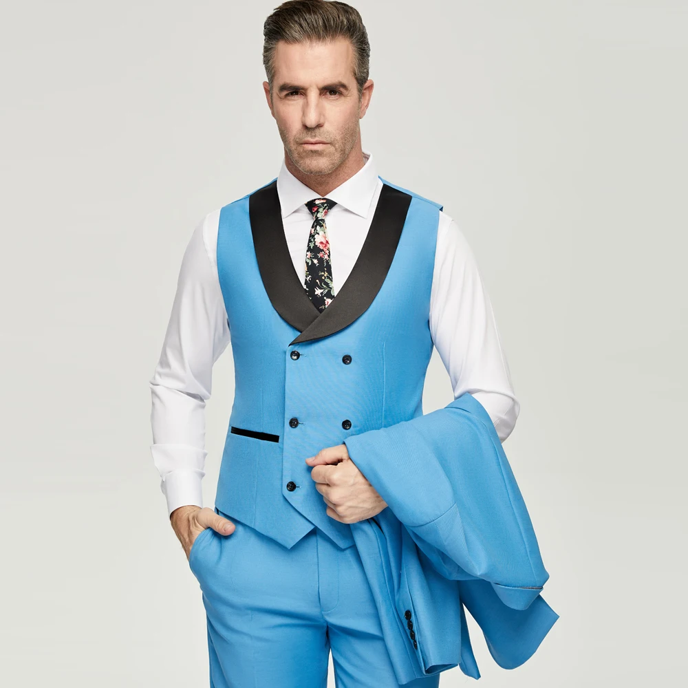 Blue Men Suits 3 Pieces  Men G - Men'S Grooming Studio ulasan dan harga