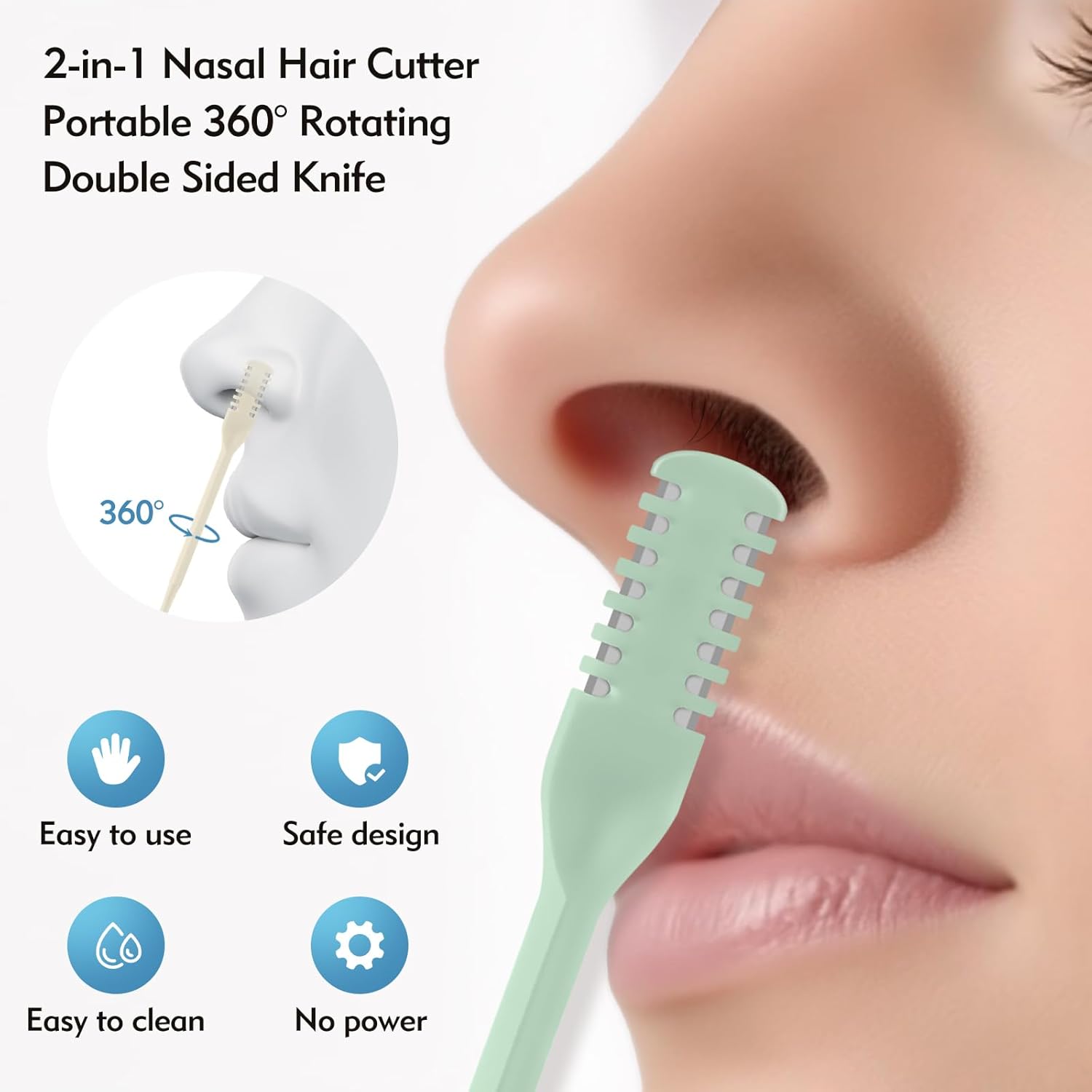 5/20/50Pcs 2-in-1 Nasal Cutter - Nose Hair Trimmer ulasan dan harga
