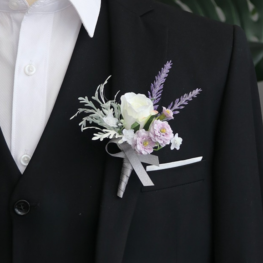 Groom Boutonniere Wedding Deco - Men'S Grooming For Marriage ulasan dan harga