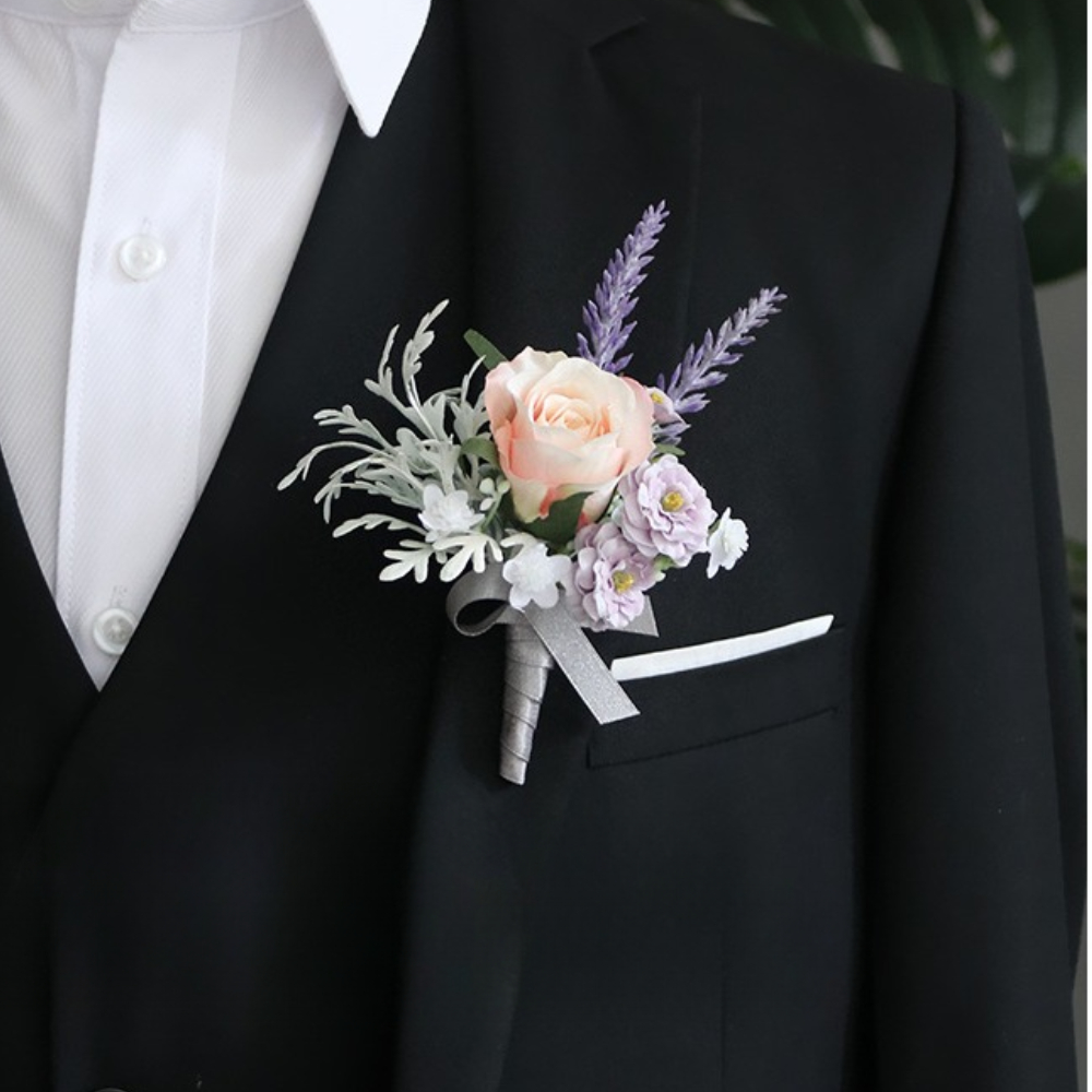 Groom Boutonniere Wedding Deco - Men'S Grooming For Marriage ulasan dan harga