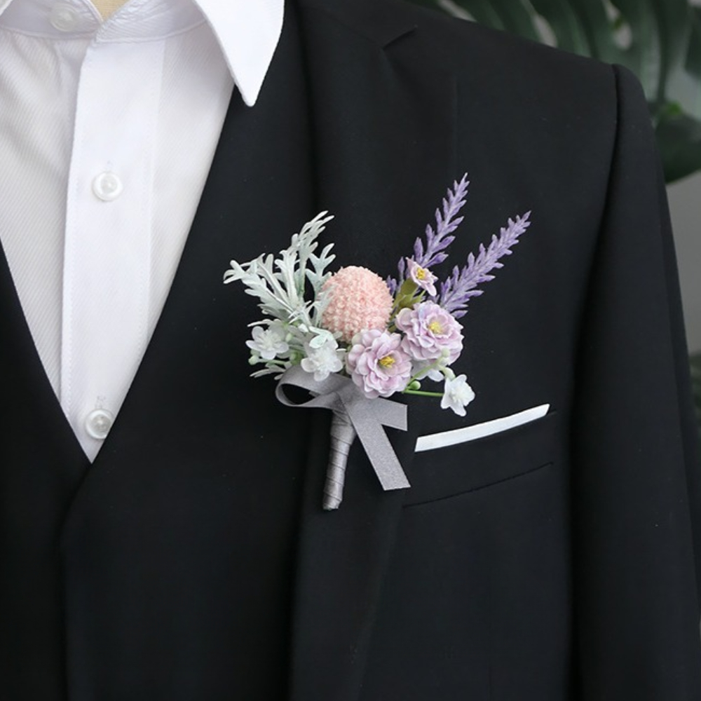 Groom Boutonniere Wedding Deco - Men'S Grooming For Marriage ulasan dan harga