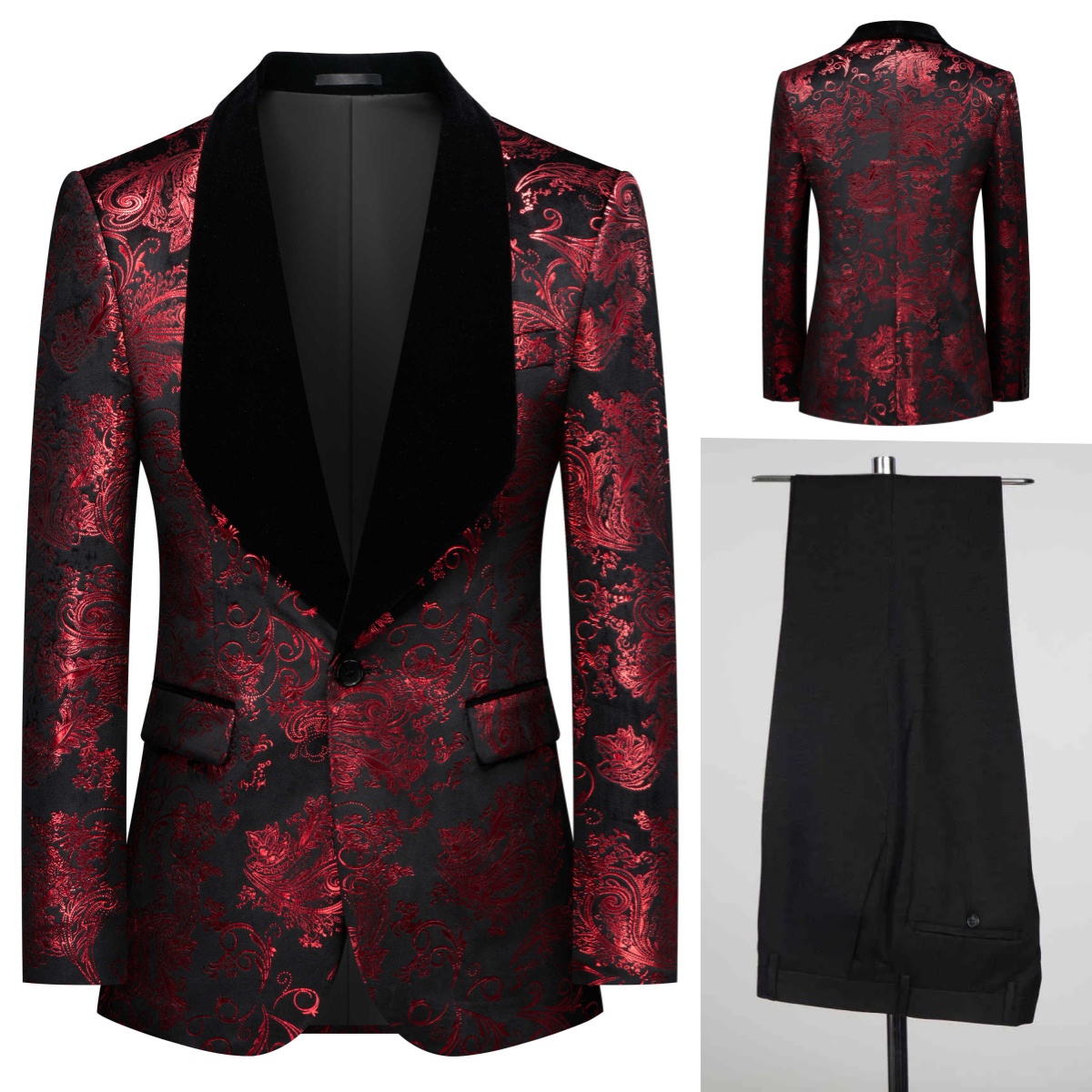 Real Picture Men Suit Jacquard - Men'S Grooming Spot ulasan dan harga