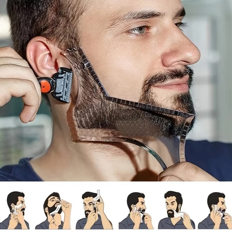 1PC/2Pc/3Pc Plastic Beard Comb - Men'S Grooming Makeup ulasan dan harga