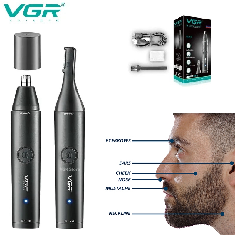 VGR Washable Nose Hair Trimmer - Nose Hair Trimmer ulasan dan harga
