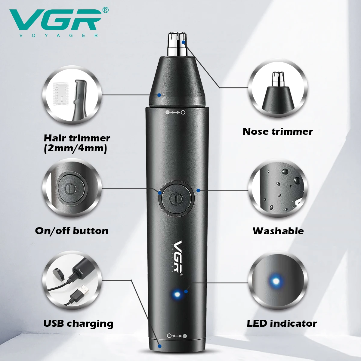 VGR Washable Nose Hair Trimmer - Nose Hair Trimmer ulasan dan harga