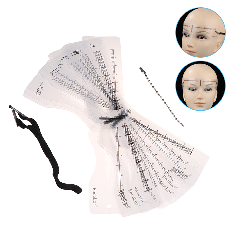 12Pcs Eyebrow Stencil Set Reus - Men'S Grooming Makeup ulasan dan harga