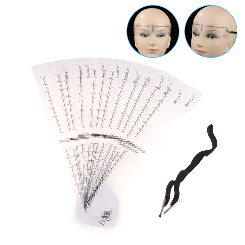 12Pcs Eyebrow Stencil Set Reus - Men'S Grooming Makeup ulasan dan harga